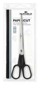 Durable Schere Papercut Papier 21cm sw rostfrei mit Kunststoffgriffen