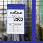 Durable Magnettasche A4 bl Querformat 10St Starkmagnete Neodym