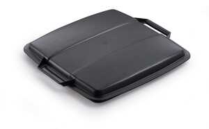 Durable Deckel für Abfalltonne 90l sw DURABIN LID quadr. mit Griffen