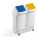 Durable Transportwagen f. 2Abfalleimer ws Metall DURABIN SQUARE 40