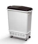 Durable Transportwagen Abfalleimer ws Metall DURABIN 60 4 Rollen
