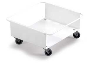Durable Transportwagen Abfalleimer ws Metall DURABIN 90 4 Rollen