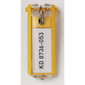 Durable Schlüsselanhänger ge 6St KEY CLIP beschriftbar