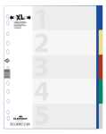 Durable Ordnerregister A4 5tlg überbr farbige beschriftbare Taben