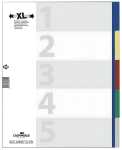 Durable Ordnerregister A4 5tlg überbr farbige beschriftbare Taben