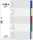 Durable Ordnerregister A4 5tlg überbr farbige beschriftbare Taben
