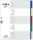 Durable Ordnerregister A4 5tlg überbr farbige beschriftbare Taben