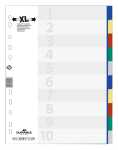 Durable Ordnerregister A4 Überbreite 1 farbige beschriftbare Taben