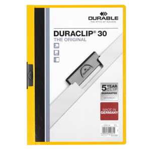 Durable Klemm-Mappe DURACLIP 30 A4 ge für 30 Blatt transp Deckblatt