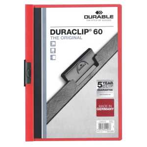 Durable Klemm-Mappe DURACLIP 60 rt für 60 Blatt A4 tr Deckblatt