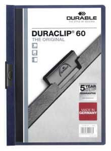 Durable Klemm-Mappe DURACLIP 60 n bl für 60 Blatt A4 tr Deckblatt