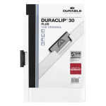 Durable Klemm-Mappe DURACLIP Plus ws f 30 Blatt A4 mit...