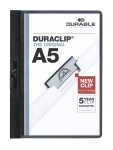 Durable Klemm-Mappe A5 sw 30Blatt DURACLIP transp.Deckblatt