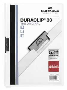 Durable Klemm-Mappe DURACLIP A4 ws 5St DURACLIP 30 SB Verpackung
