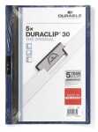 Durable Klemm-Mappe DURACLIP d bl 5St DIN A4 für 30...