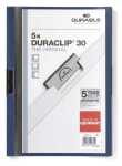 Durable Klemm-Mappe DURACLIP d bl 5St DIN A4 für 30 Blatt SB Pack