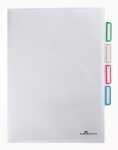 Durable Sichthülle A4 3 Fächer tr 5St PP mit 3fach Teilung und Taben