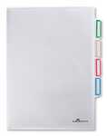 Durable Sichthülle A4 3 Fächer tr 5St PP mit 3fach Teilung und Taben