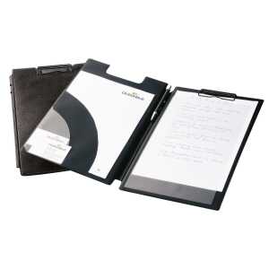 Durable Blockmappe A4 Schreibmappe sw mit Einschlagblatt