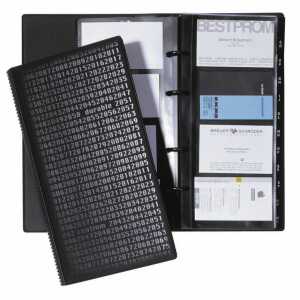 Durable Visitenkartenringbuch sw 145X255mm für 200 Karten