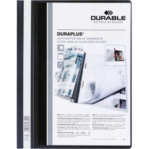 Durable Angebotshefter DURAPLUS A4 sw transp Deckblatt mit Tasche