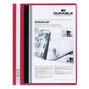 Durable Angebotshefter DURAPLUS A4 rt transp Deckblatt mit Tasche