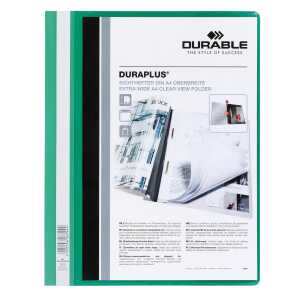 Durable Angebotshefter DURAPLUS A4 gn transp Deckblatt mit Tasche