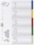 Durable Ordnerregister A4 5tlg farbige beschriftbare Taben