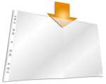 Durable Prospekthülle DIN A3 tr 50St PP auf A4 gefalzt