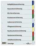 Durable Ordnerregister Versicherungen 10tlg mit Aufdruck u Index