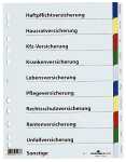 Durable Ordnerregister Versicherungen 10tlg mit Aufdruck u Index