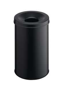 Papierkorb SAFE rund 30, Stahl, rund, 315x492mm (ØxH), 30 l, schwarz