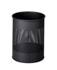 Durable Papierkorb 15l Metall rund d.gr perforiert 165mm