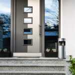 Durable Papierkorb Safe rund si mit Aschenbechereinsatz