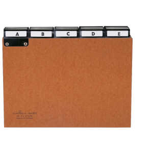 Durable Karteiregister A5 quer A-Z br Preßspan 40mm Tab 5/5 Teilung