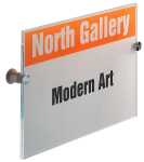 Durable Türschild Crystal Sign 210x297 a. Acrylglas m 2 Beschr.folien