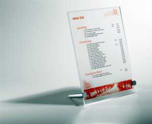 Durable Tischaufsteller DIN A4 tr Crystal Sign Desk