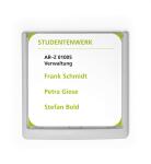 Durable Türschild 149x148,5mm ws CLICK SIGN transparente Front