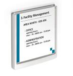 Durable Türschild 149x148,5mm ws CLICK SIGN transparente Front