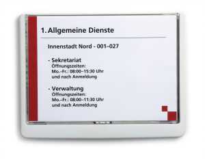 Durable Türschild A5 ws CLICK SIGN transparente Front