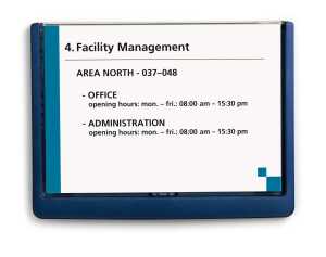 Durable Türschild A5 d.bl CLICK SIGN transparente Front