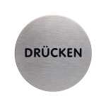 Durable Piktogramm Drücken Format 65mm silberfarben...