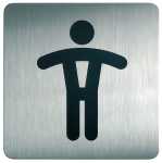 Durable Piktogramm WC Herren 150x150mm aus Aluminium