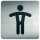 Durable Piktogramm WC Herren 150x150mm aus Aluminium