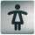 Durable Piktogramm WC Damen 150x150mm aus Aluminium
