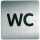 Durable Piktogramm WC 150x150mm si aus Aluminium
