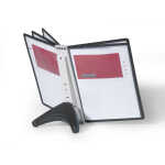 Durable Sichttafelsystem SHERPA soho Tischständer m 5 Tafeln A4 sw