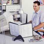 Durable Sichttafelsystem SHERPA soho Tischständer m 5 Tafeln A4 sw