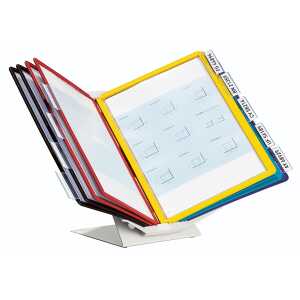 Durable Sichttafelsystem VARIO pro 10 Tischständer m 10Tafeln+Reiter