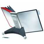 Durable Sichttafelsystem 10 Tafeln A4 Tafeln rt/sw Tischständer gr